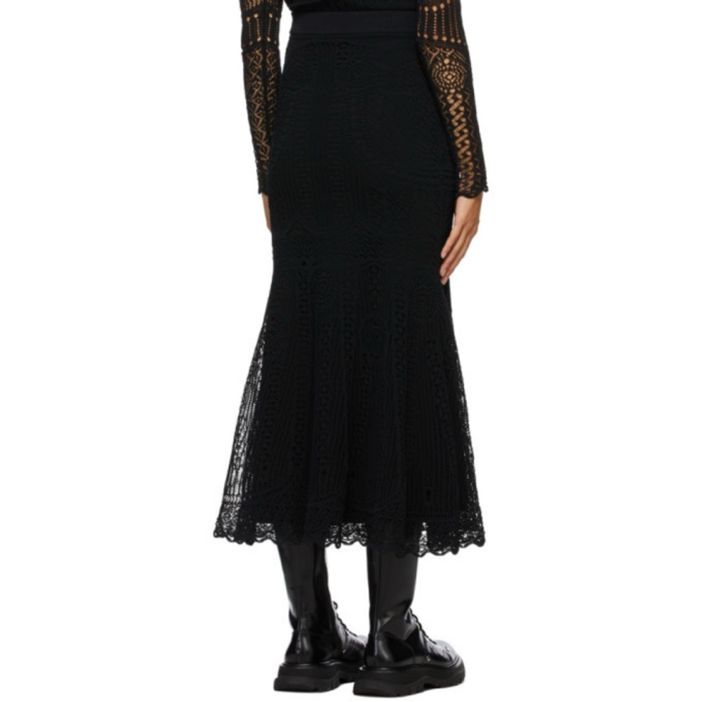 BNWT Alexander McQueen Black Patchwork Lace Midi Skirt, size S - Picture 12 of 12